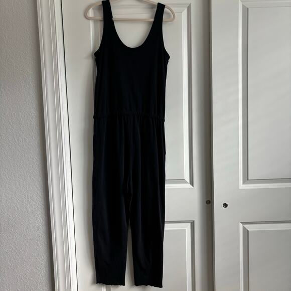 FRANK & EILEEN Heritage Jersey Tank Jumpsuit Sz S Black Essential Basic - Picture 3 of 16